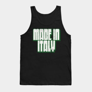 Made In Italy / Retro Typography Design Tank Top